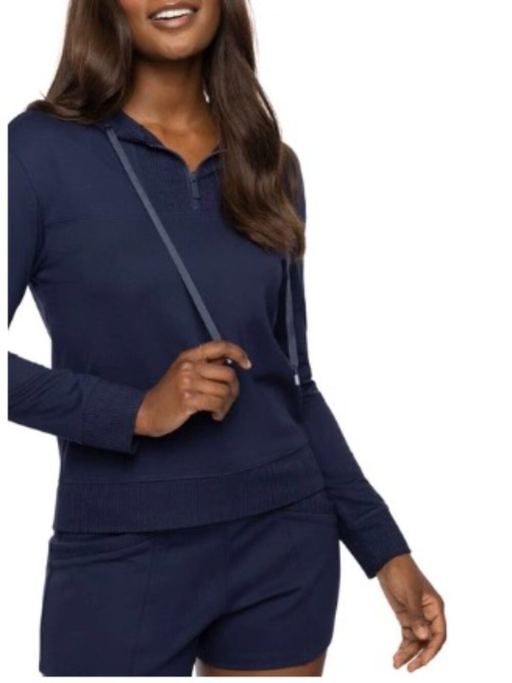Women’s Horizon Line 1/4 Zip Hoodie + Matching Shorts Set – Medium ✨